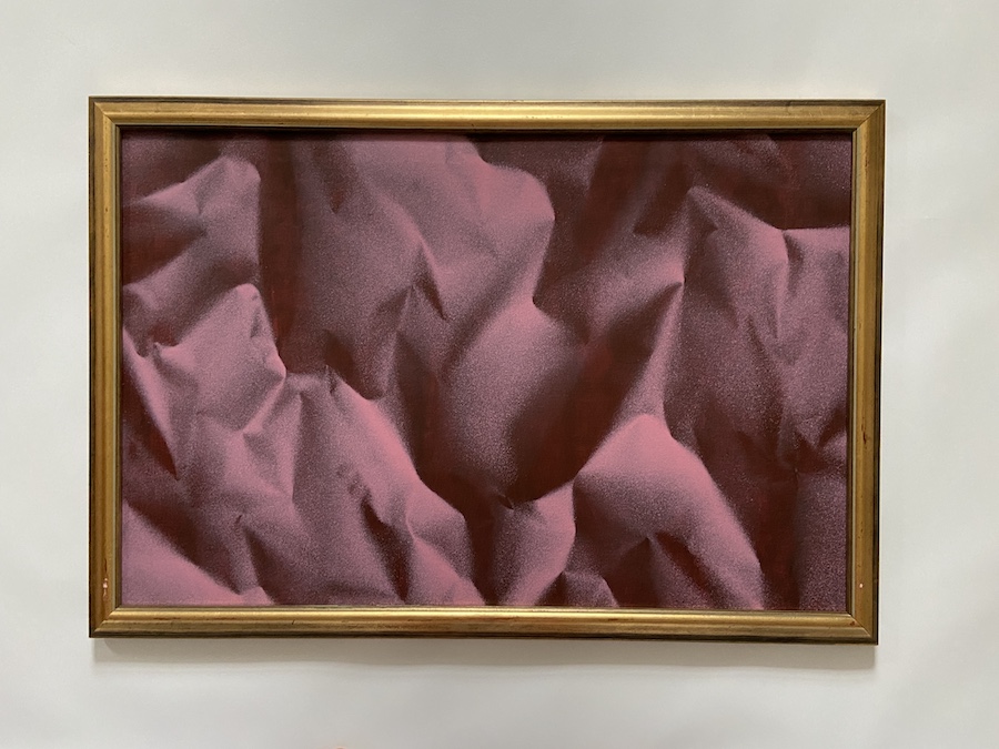 contemporary fine art acrylic painting of a draped and folded fabric surface by saatchiart artist Christian Dodd