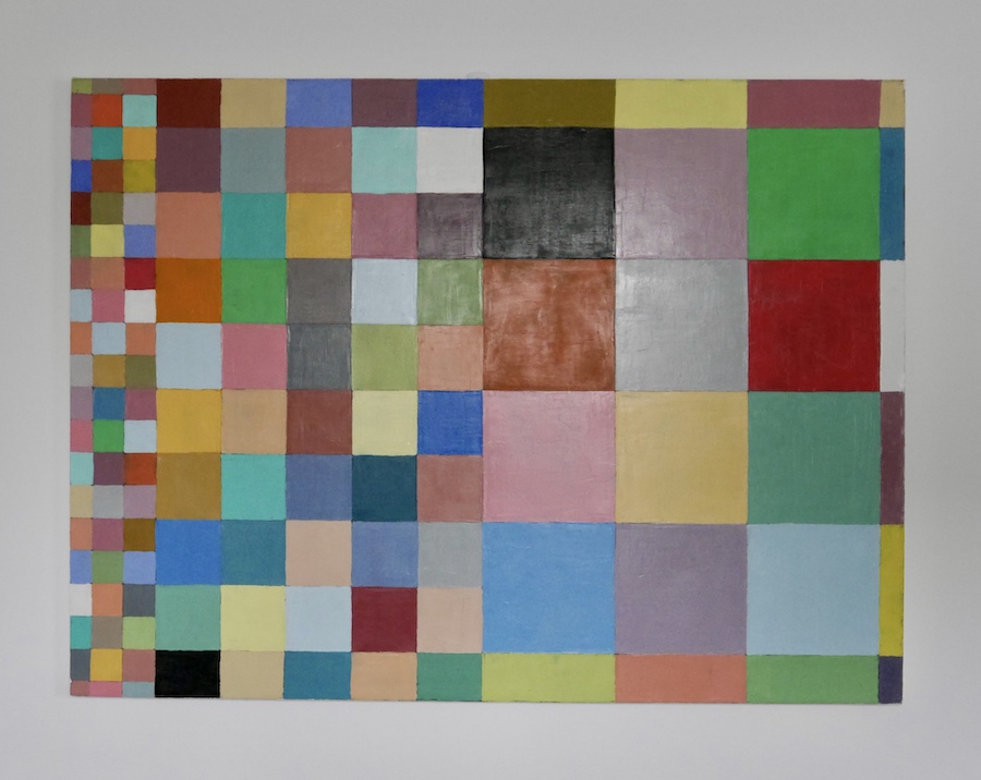 contemporary fine art abstract colour block oil painting inspired by Gerhard Richter by saatchiart artist Christian Dodd