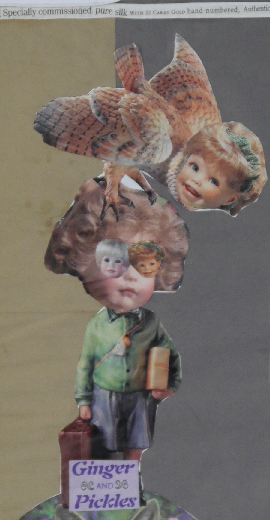 contemporary fine art collage of kitsch animals and trinkets by saatchiart artist Christian Dodd