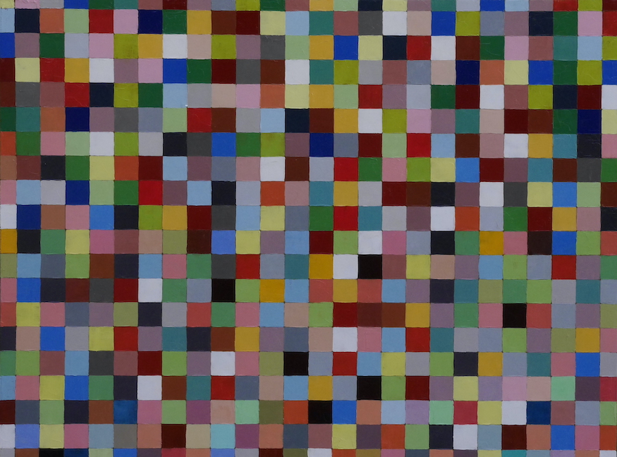 contemporary fine art abstract colour block oil painting inspired by Gerhard Richter by saatchiart artist Christian Dodd