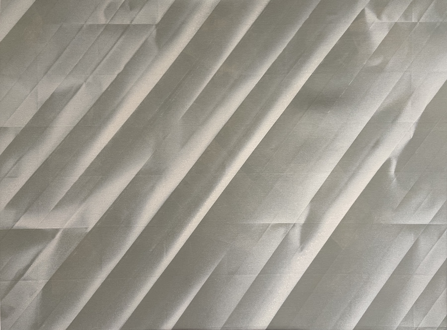 contemporary fine art acrylic painting of a folded neutral surface by saatchiart artist Christian Dodd