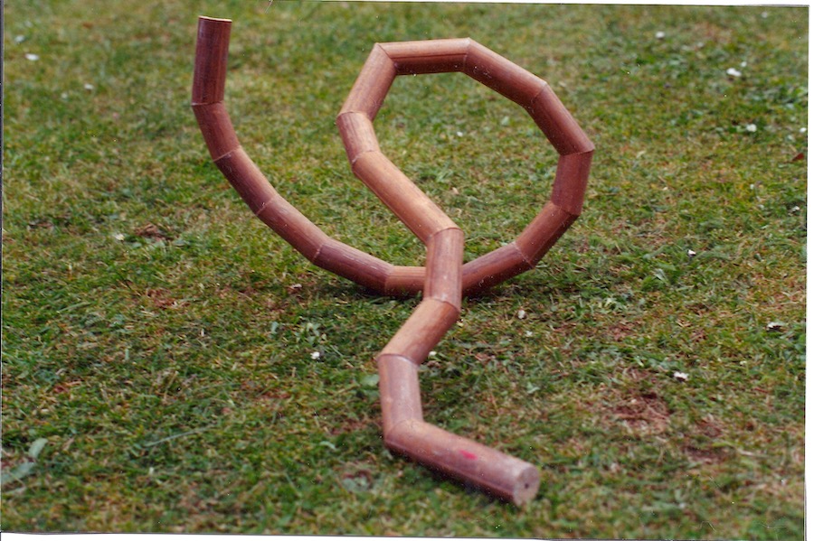 contemporary fine art scuplture twisted pole by Christian Dodd