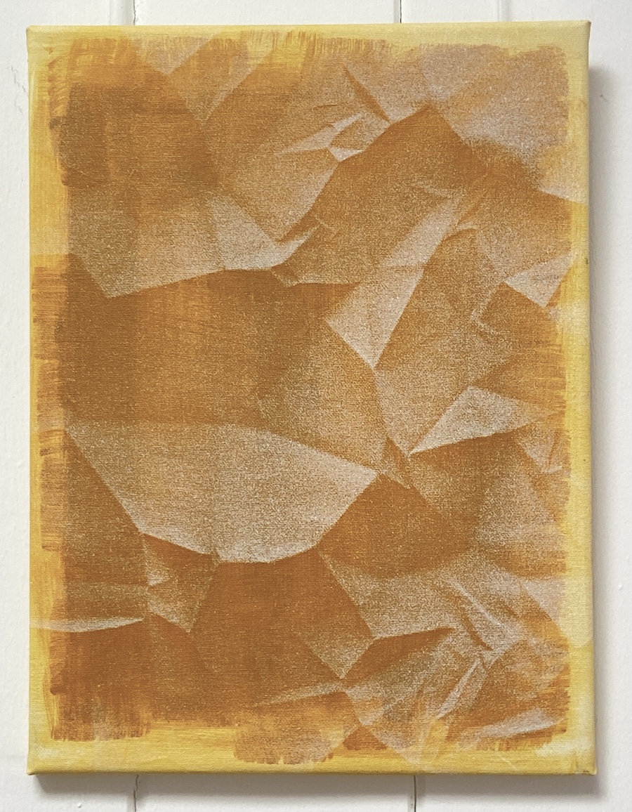 contemporary fine art acrylic painting of a crumpled surface by saatchiart artist Christian Dodd